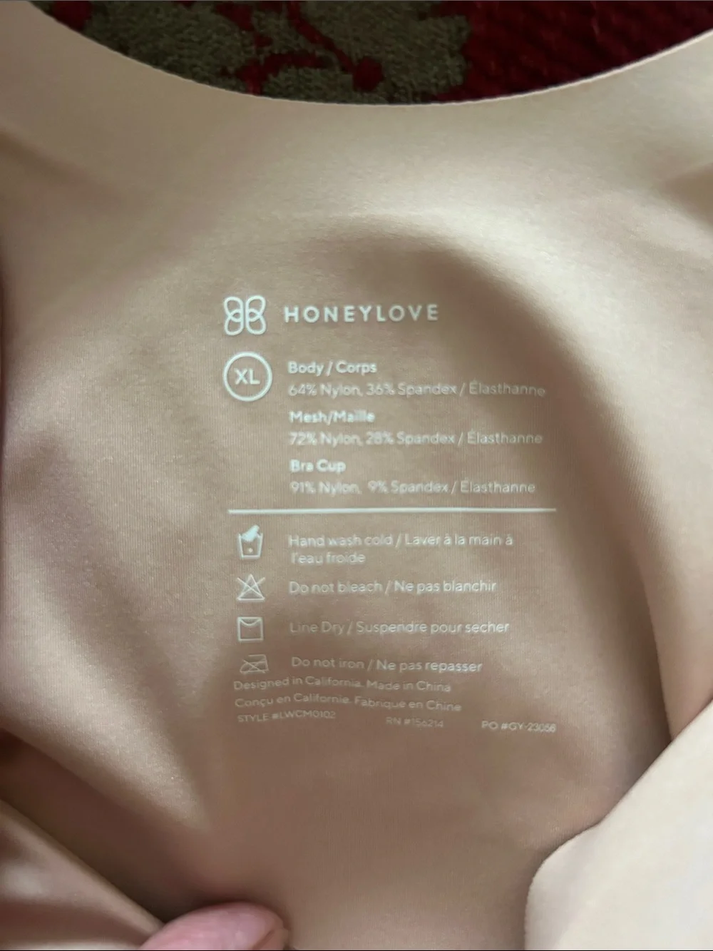 Honeylove Lift Wear Cami Rose shaping Tan Size XL